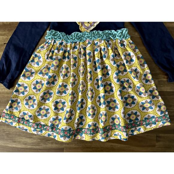 NEW Matilda Jane Once Upon A Time Country Damsel Navy Blue Yellow Floral Dress 6 - Picture 3 of 7
